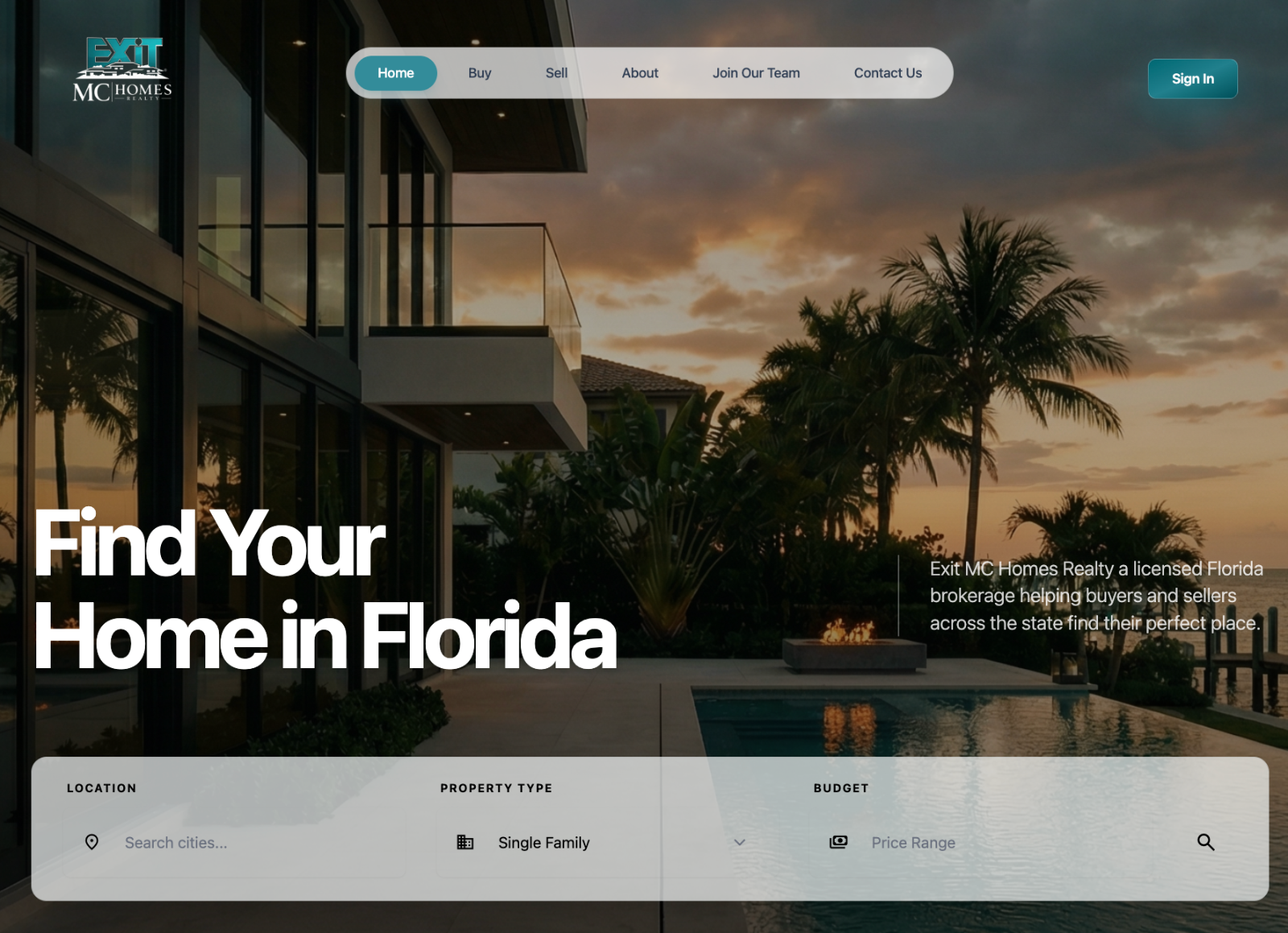 Real Estate branded website design & development